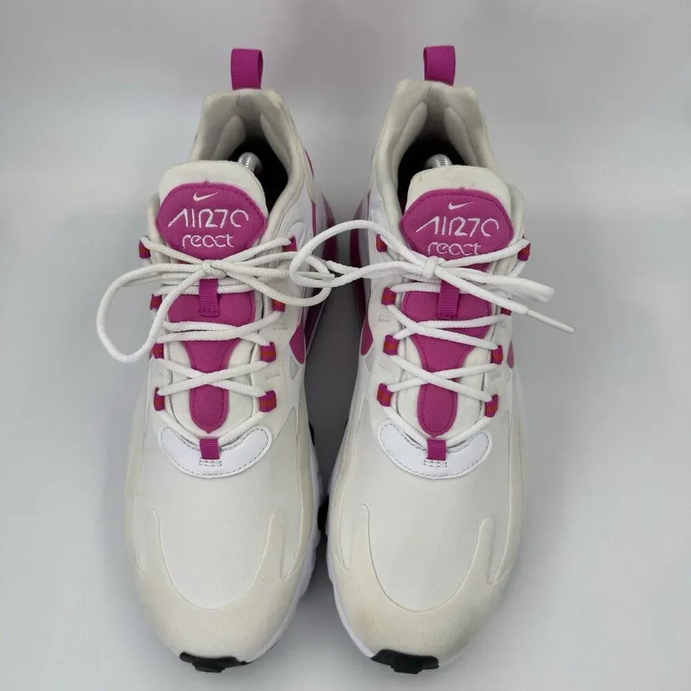 Nike Air Max 270 Unisex React Fire Pink CJ0619 100 Size 9.5Mens/11 Woman’s